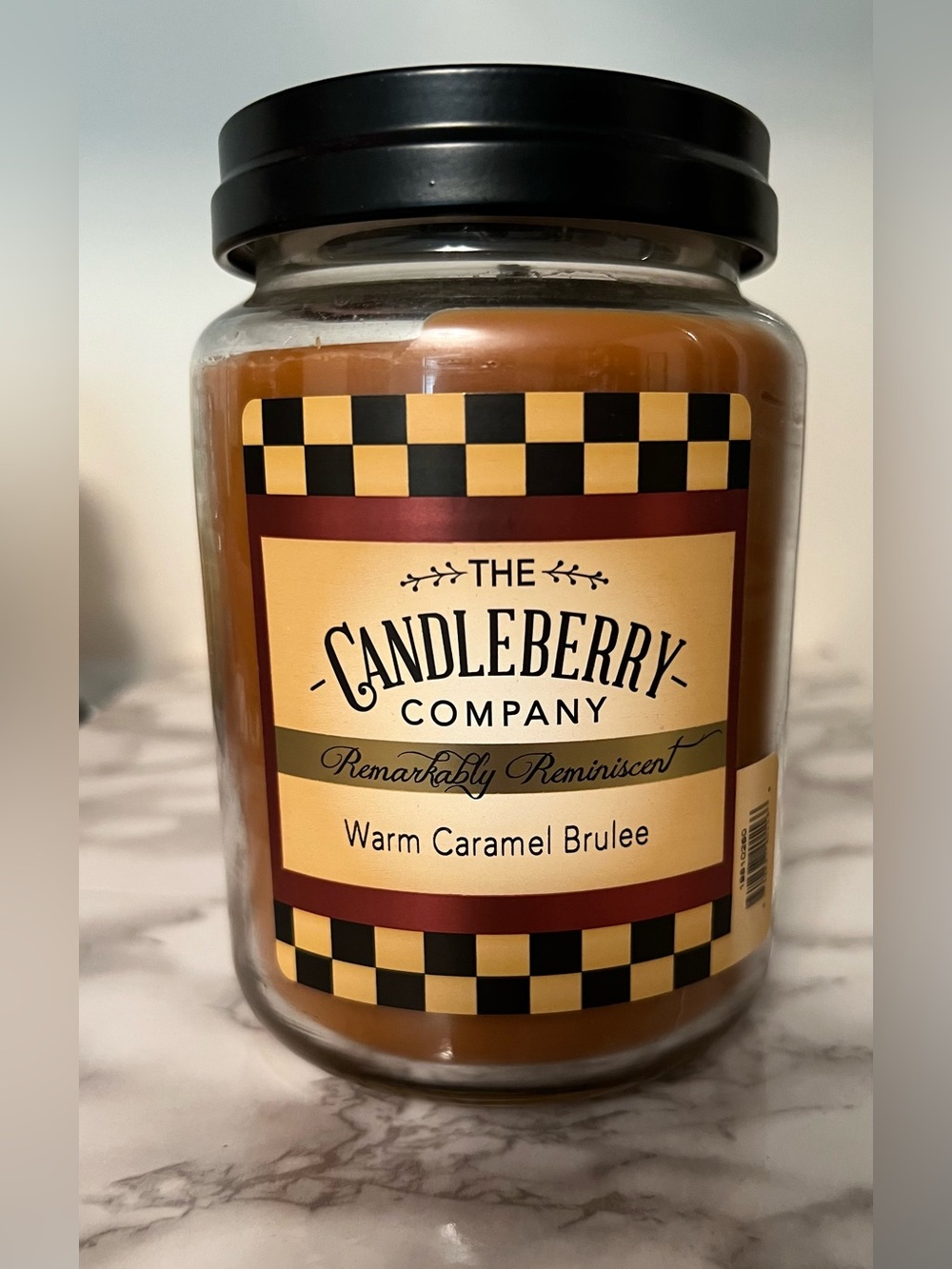 Candleberry Warm Caramel Brulee 26 oz Large Jar Single Wick ~97%